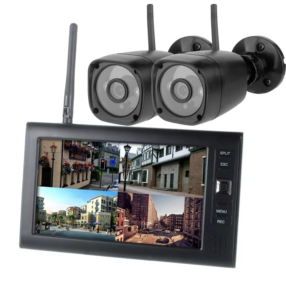 Digital Wireless CCTV Camera with 7'' LCD Monitor DVR Record