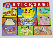 Vintage Pokemon Sticker Time Book American Greetings Stickers Fun Games 38