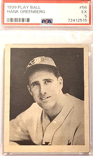 1939 PLAY BALL #56 HANK GREENBERG PSA EX 5 HOF