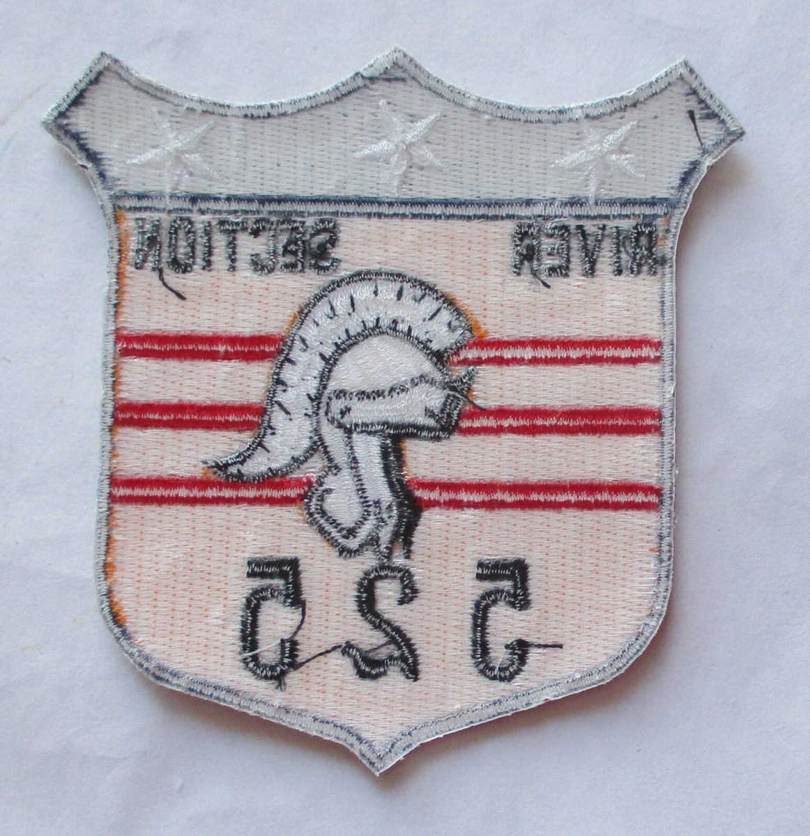 標本 Frrom Vietnam CCB 122mmX42mm US NAVY RIVER SECTION 525 PATCH (Roman Helmet) Made for Vietnam