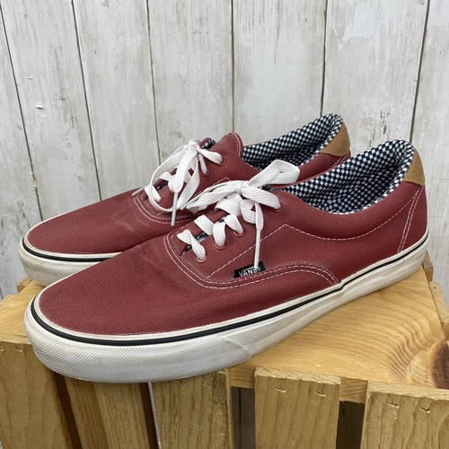 Vans Era 59 Waxed Canvas Mix Chili Red Checkers Skate Shoe Sneakers