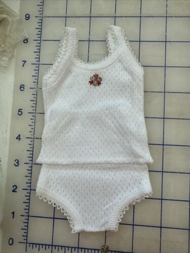 Vintage Baby Puppe Unterwäsche Höschen Unterhemd Kleidung aus altem Lagerbestand 3 Zoll Taille