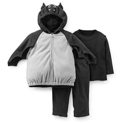 Carters Halloween Costume Baby Bat 6-9 Months Pieces Hooded Vest
