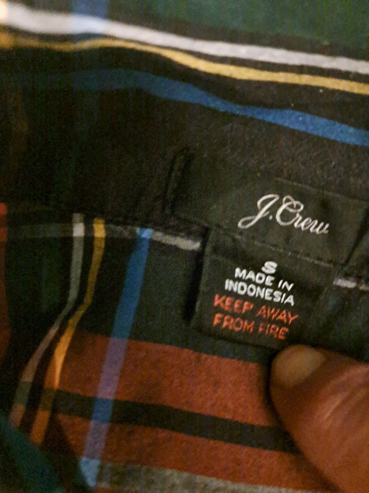 J. Crew 黑色和红色 Stewart 格纹格子棉长袖睡衣套装 S 码 — 第 4/4 张图片