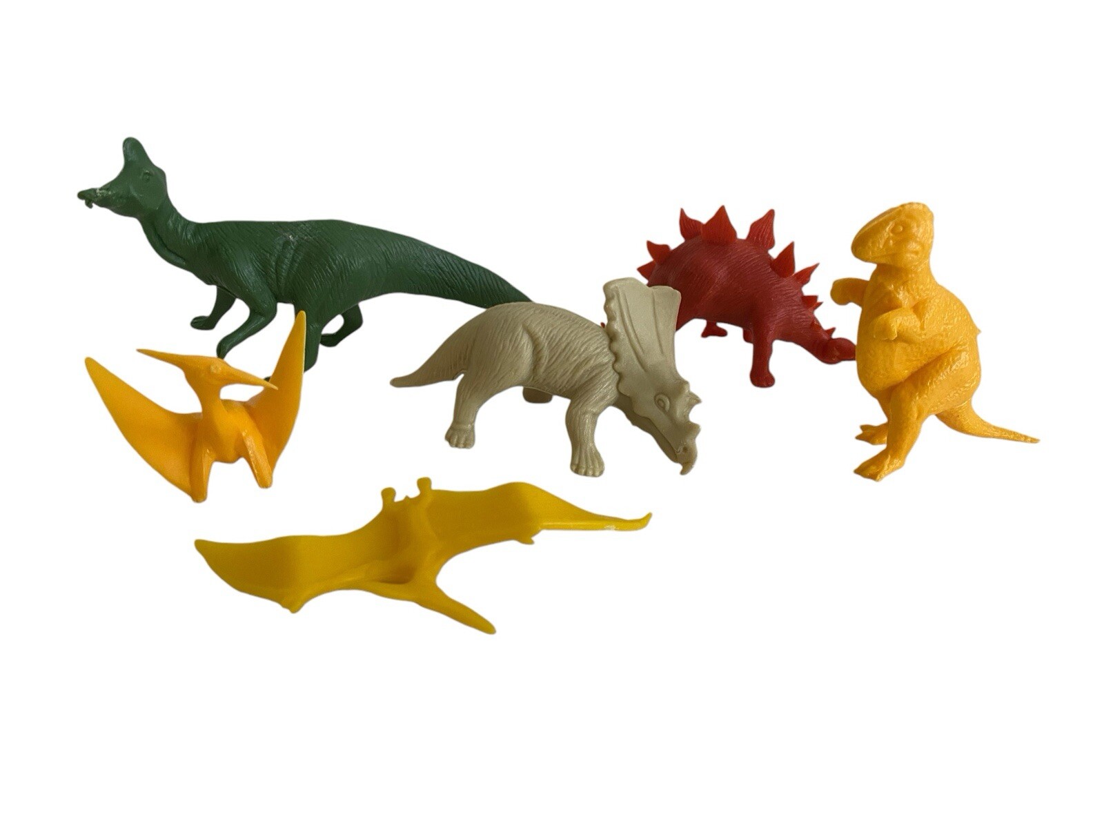 Vintage Prehistoric Playset Dinosaur Lot 6 Chasmosaurus Stegosaurus Allosaurus