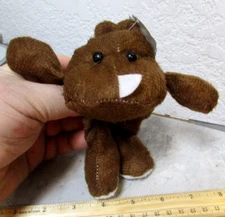 plush kittrich special effects beanbag animal, cute Rhino 6 inch tall