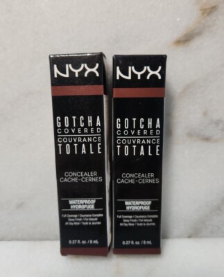 2-NYX Gotcha Covered Waterproof Concealer Face Makeup GCC12 Espresso New.