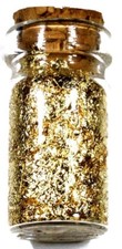 50 .5 ML GLASS JARS OF GOLD LEAF FLAKES LOT X 50 FREE SHIPPING