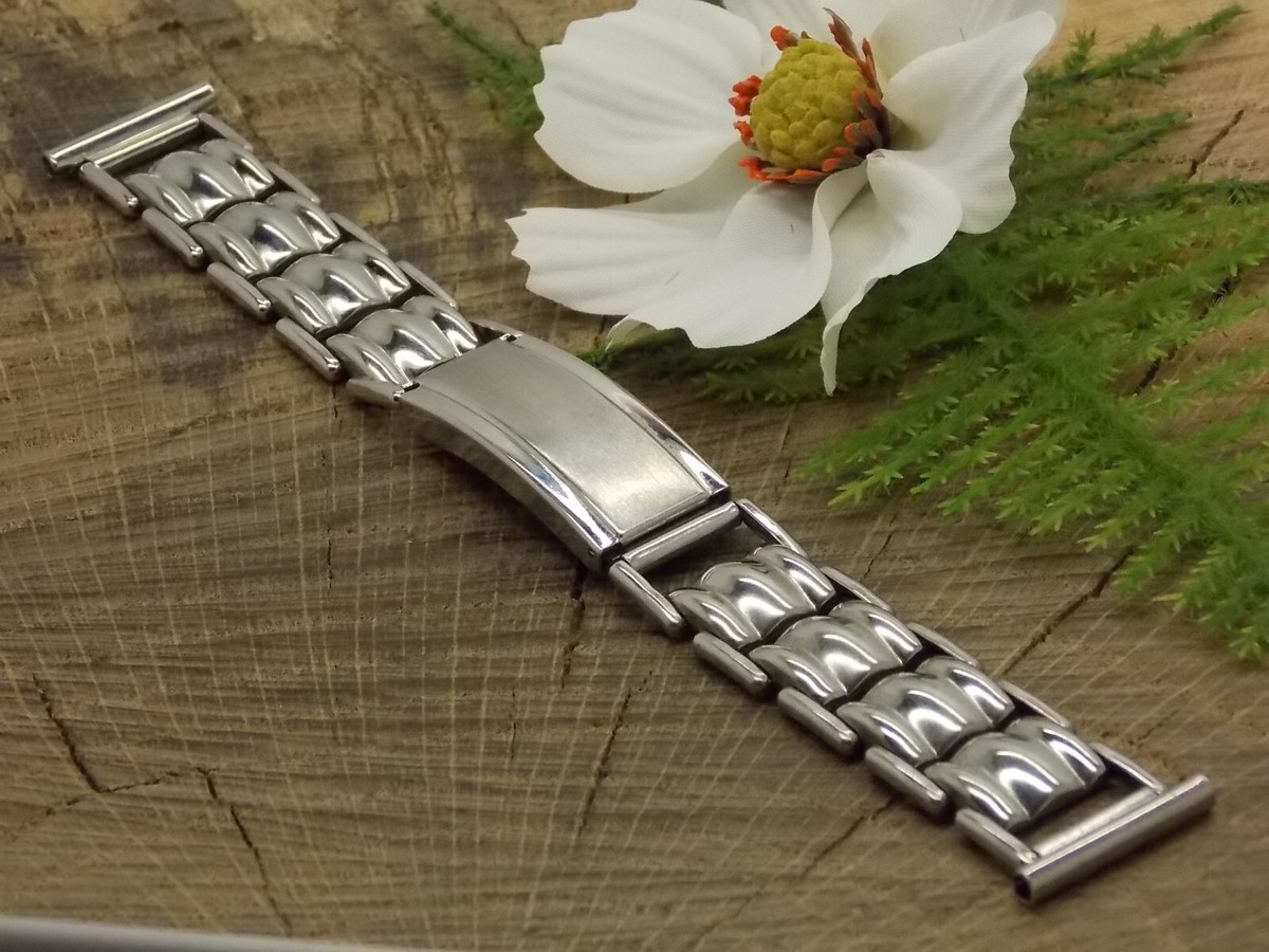 Ebert USA Vintage 19mm Deployment Clasp Stainless Steel Watch Band NOS Unused View 2