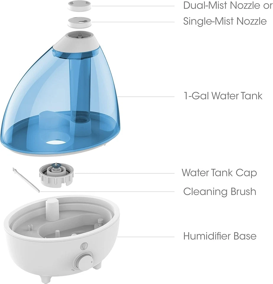 Pure Enrichment Mistaire XL Ultrasonic Cool Mist Humidifier 1 GAL 500 Sq ft NEW - Image 4 of 4