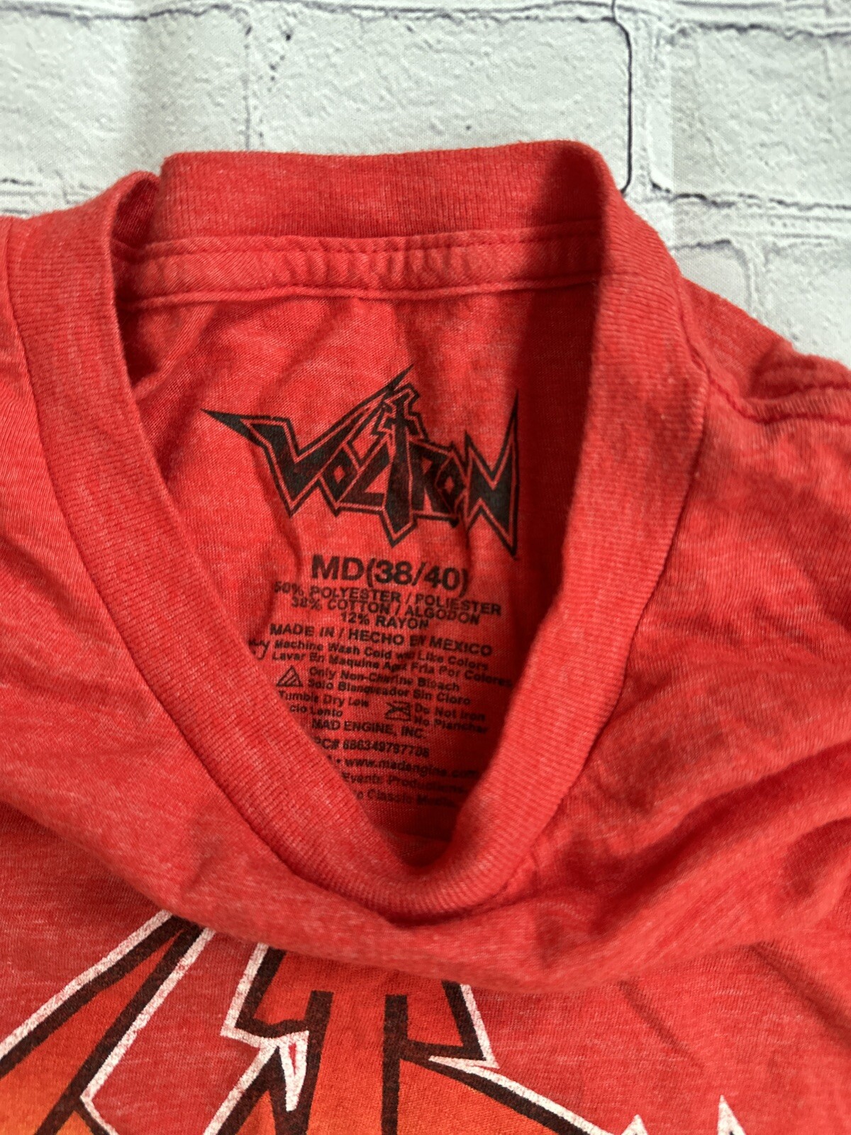 Voltron T-Shirt Men Medium Solid Red Defender Of … - image 3