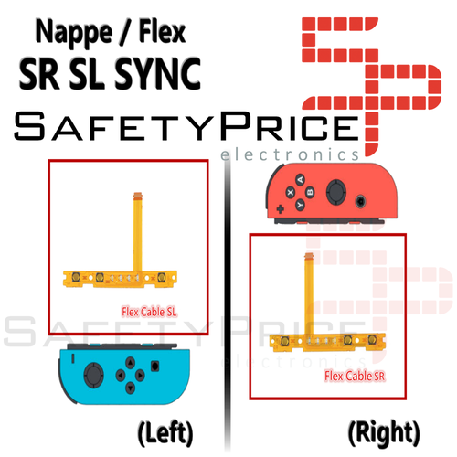 Cable flexible tecla botón SL + SR interruptor Nintendo Switch JoyCon SYNC - Imagen 2 de 2