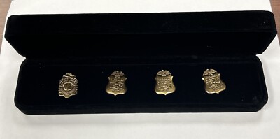 DOJ FBI  Historical Lapel Pin Badges Set Of 4  - New