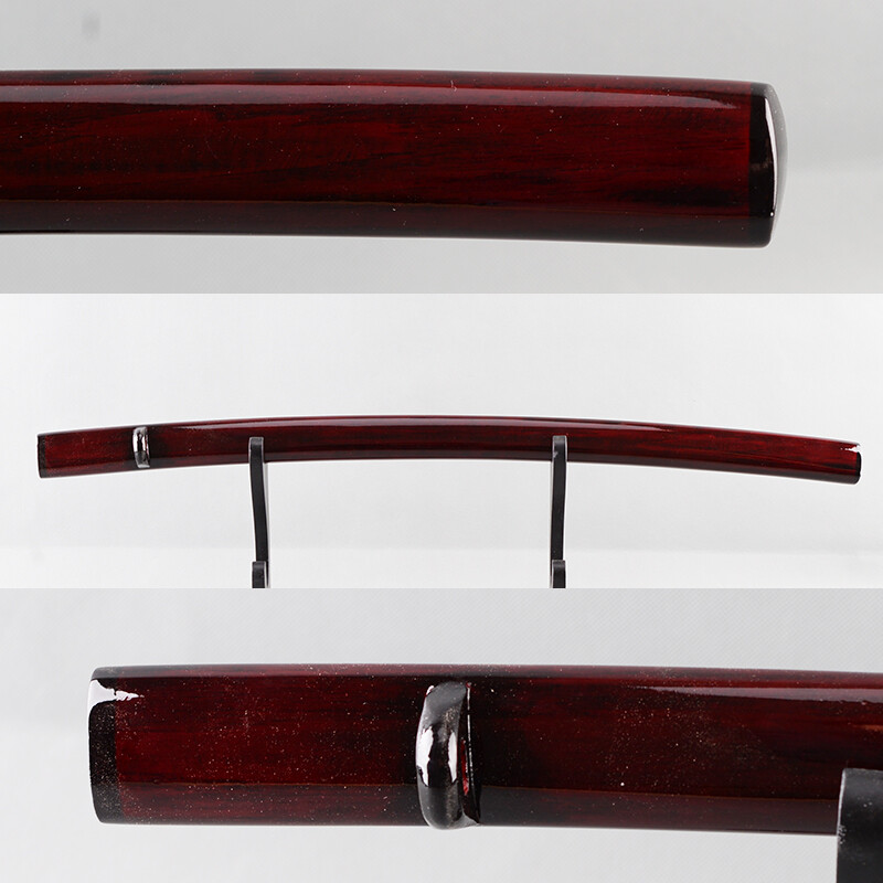 30'' Dark Red SAYA Katana Lacquered Wood Sheath Scabbard for