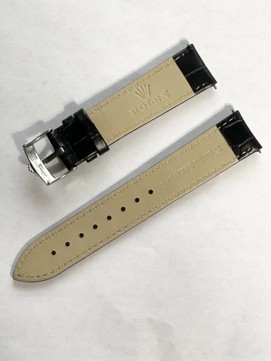 Authentic rolex top leather strap
