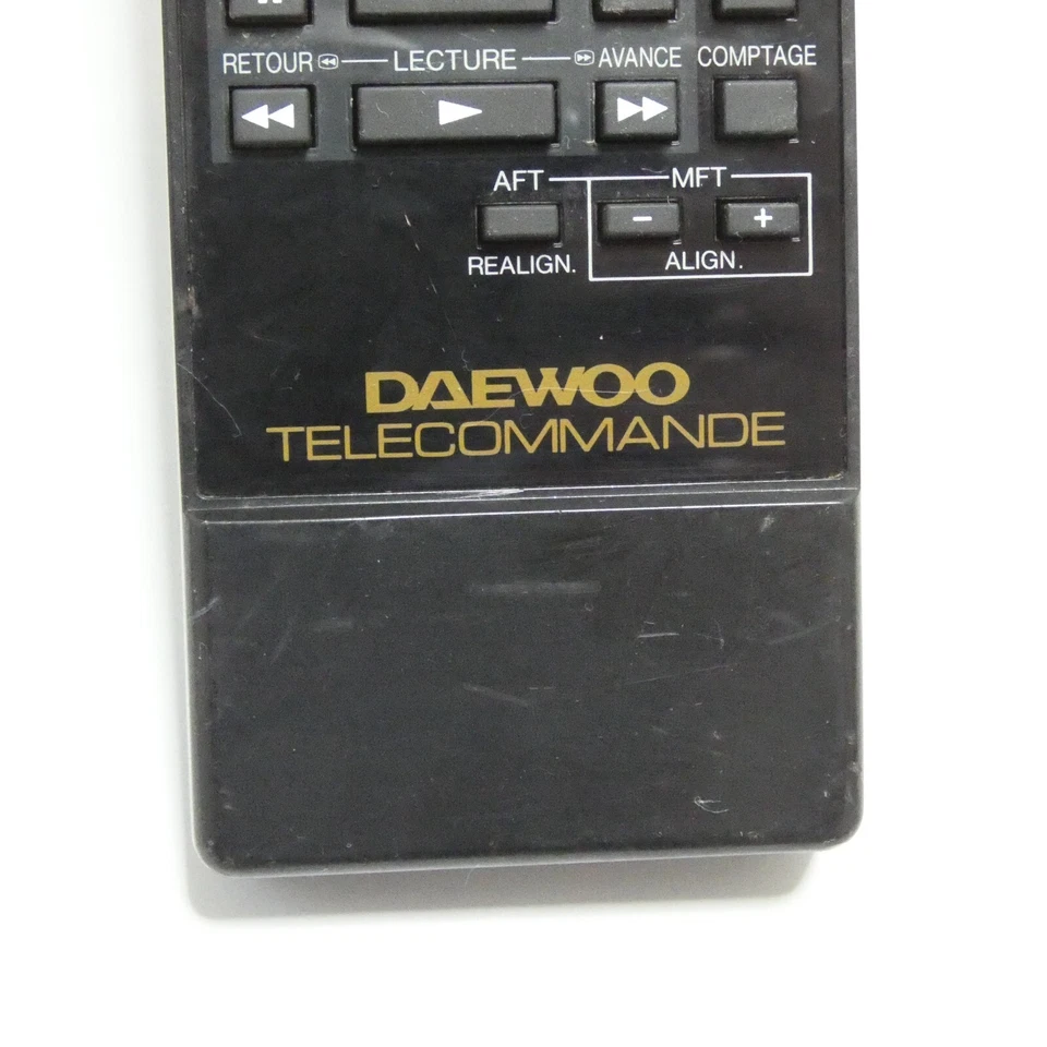 TELECOMMANDE DAEWOO TV VIDEO VHS OFFICIEL D'ORIGINE OCCASION TESTE - Photo 3/4