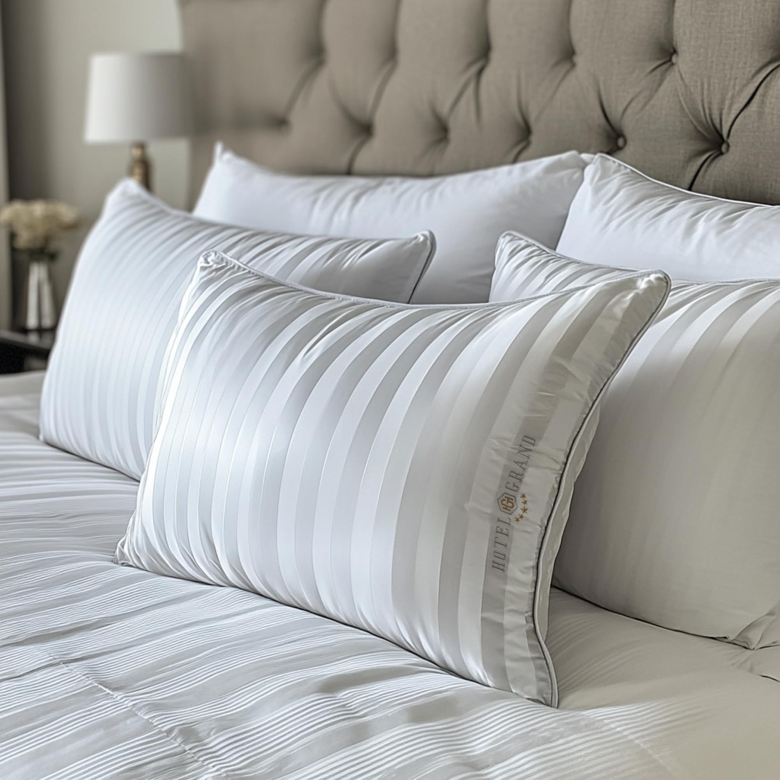Queen Size Set Of 2 Packs Bed Pillows Medium Firm ...