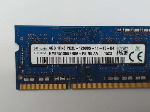 HMT451S6BFR8A-PB N0-AA Hynix CHINA 4GB PC3-12800 DDR3-1600MHz CL11 204-Pin SoDim - Picture 2 of 3