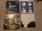 Lot of Vintage Rock Metal Vinyl Records IRON MAIDEN KISS VAN HALEN WITH POSTER