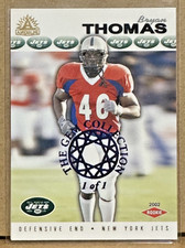 Bryan Thomas 2002 Pacific Adrenaline Rookie Gem Collection Blue Masterpiece 1/1
