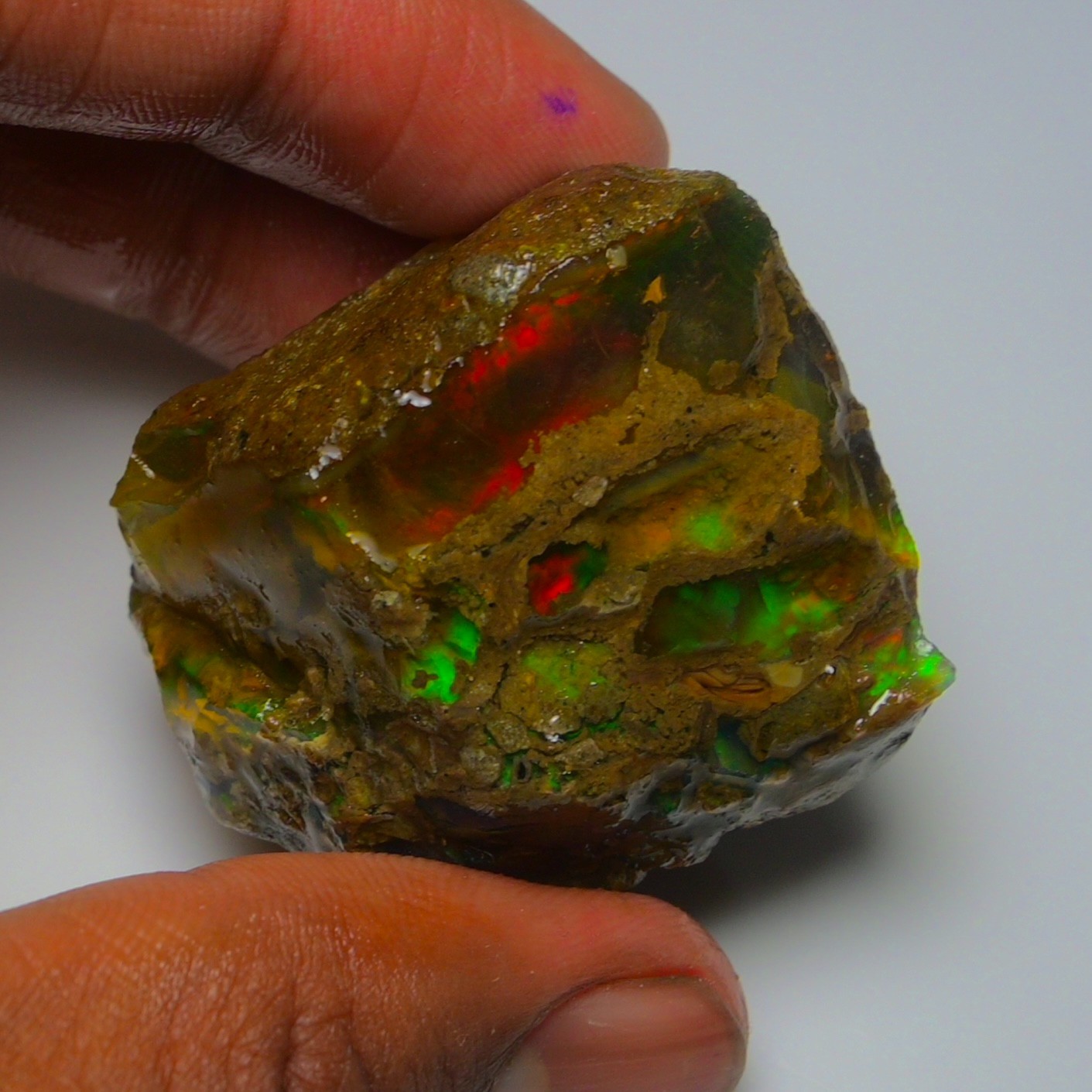 Stunning Ethiopian Opal Rough 169.20  Cts, Large Oil Opal Specimen Natural Opal