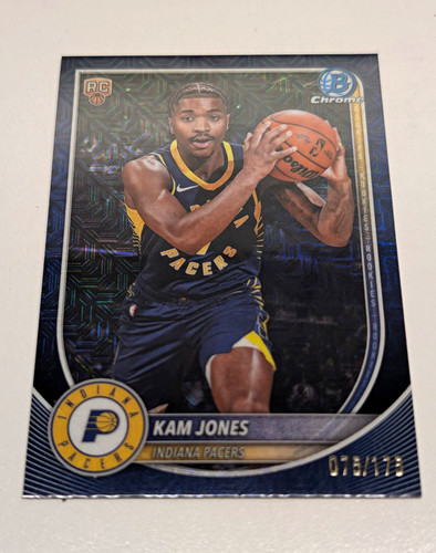 Topps Bowman Chrome 2025-26 Kam Jones Pacers #BCV-39 Navy Mojo /175 RC