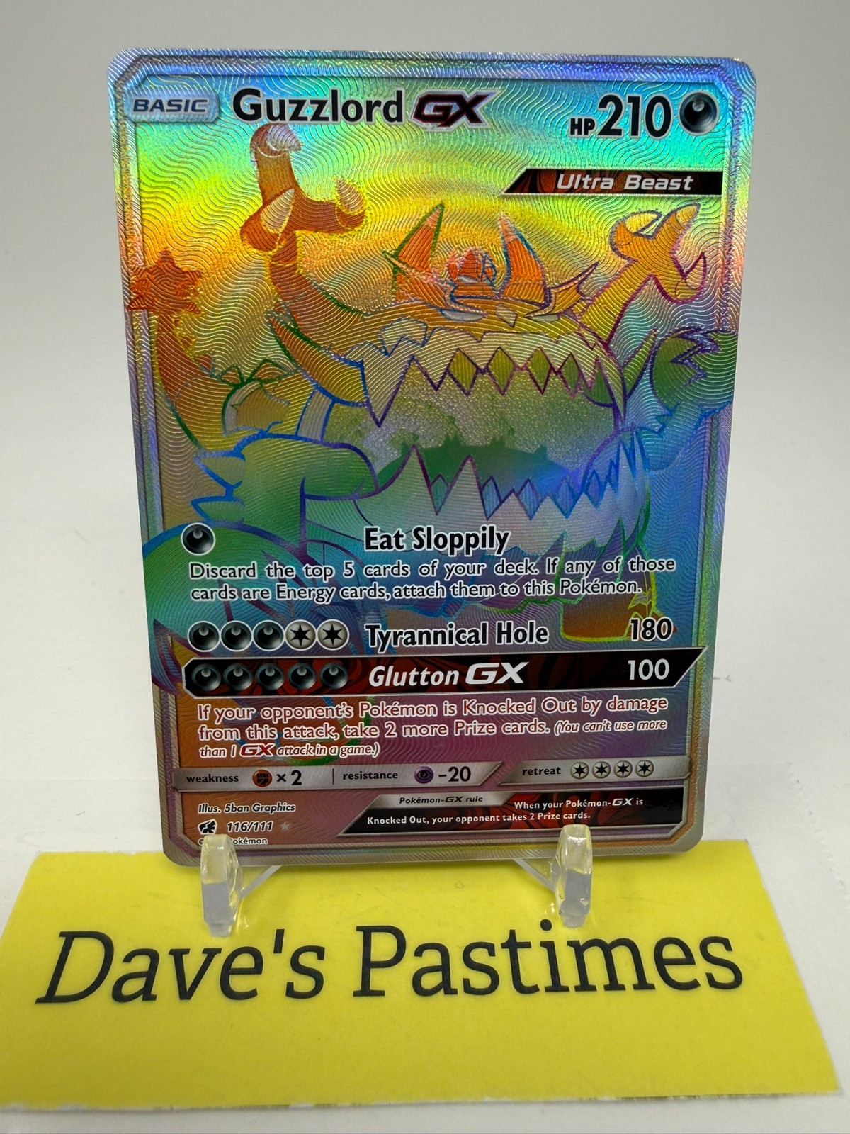 Guzzlord GX (Secret) 116/111 Sm-Crimson Invasion Holo P4