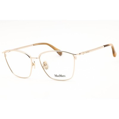 Max Mara Women's Eyeglasses Pale Gold Metal Cat Eye Full Rim Frame MM5056 032