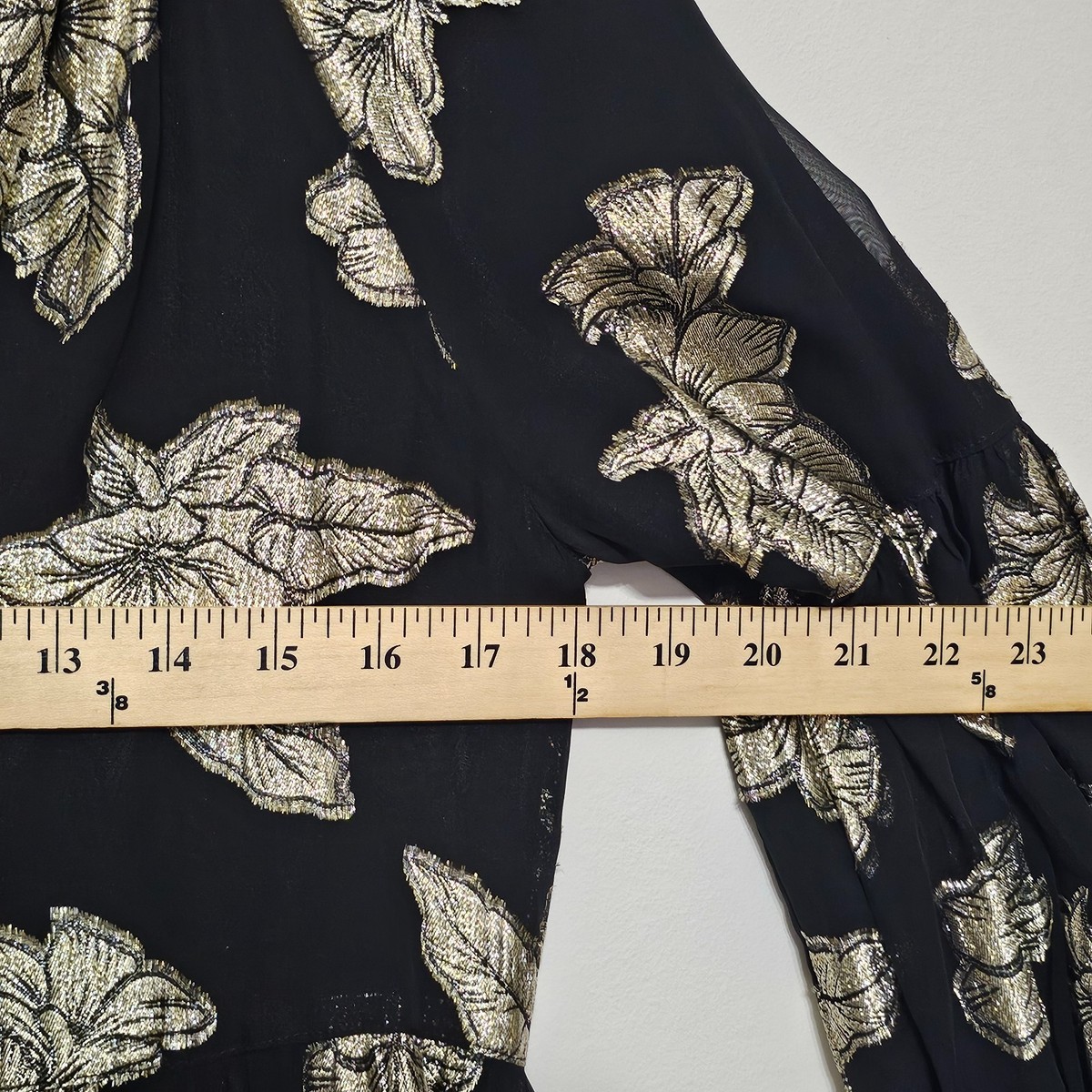 Tommy Bahama Womens Dress Maxi Small Tiered Black Gold Long Sleeves Pockets  831 | eBay