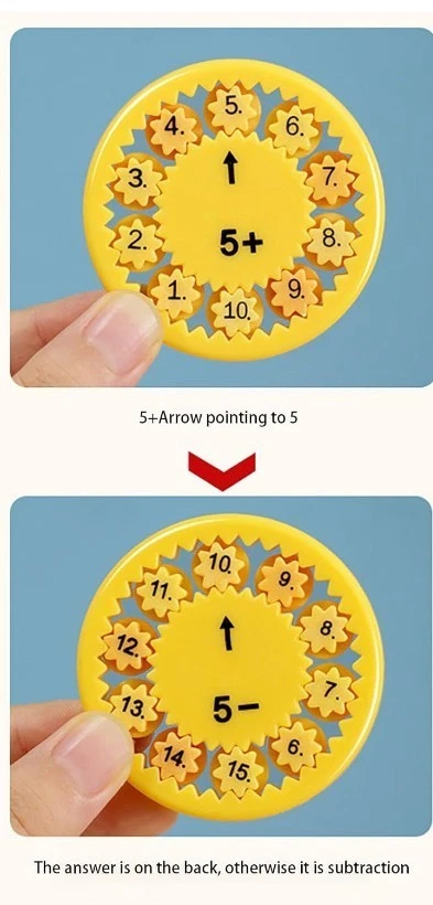 18 pcs NEW Math Facts Fidget Spinners Addition Subtraction Game Educational Toy - Image 4 of 4