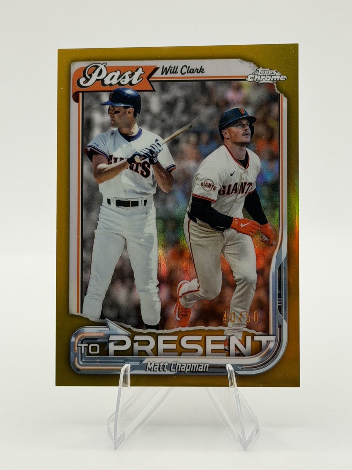 2026 Topps Chrome - Will Clark / Matt Chapman #PTP-24 - True Gold #/50 SF Giants