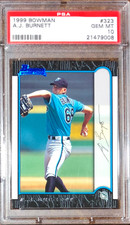 1999 Bowman A.J. Burnett #323 PSA 10 Gem Mint Marlins RC Rookie