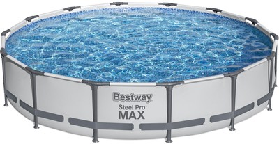 Bestway Steel Pro MAX 14' x 33'' Round Above Ground Pool Set | Includes 530gal Fi