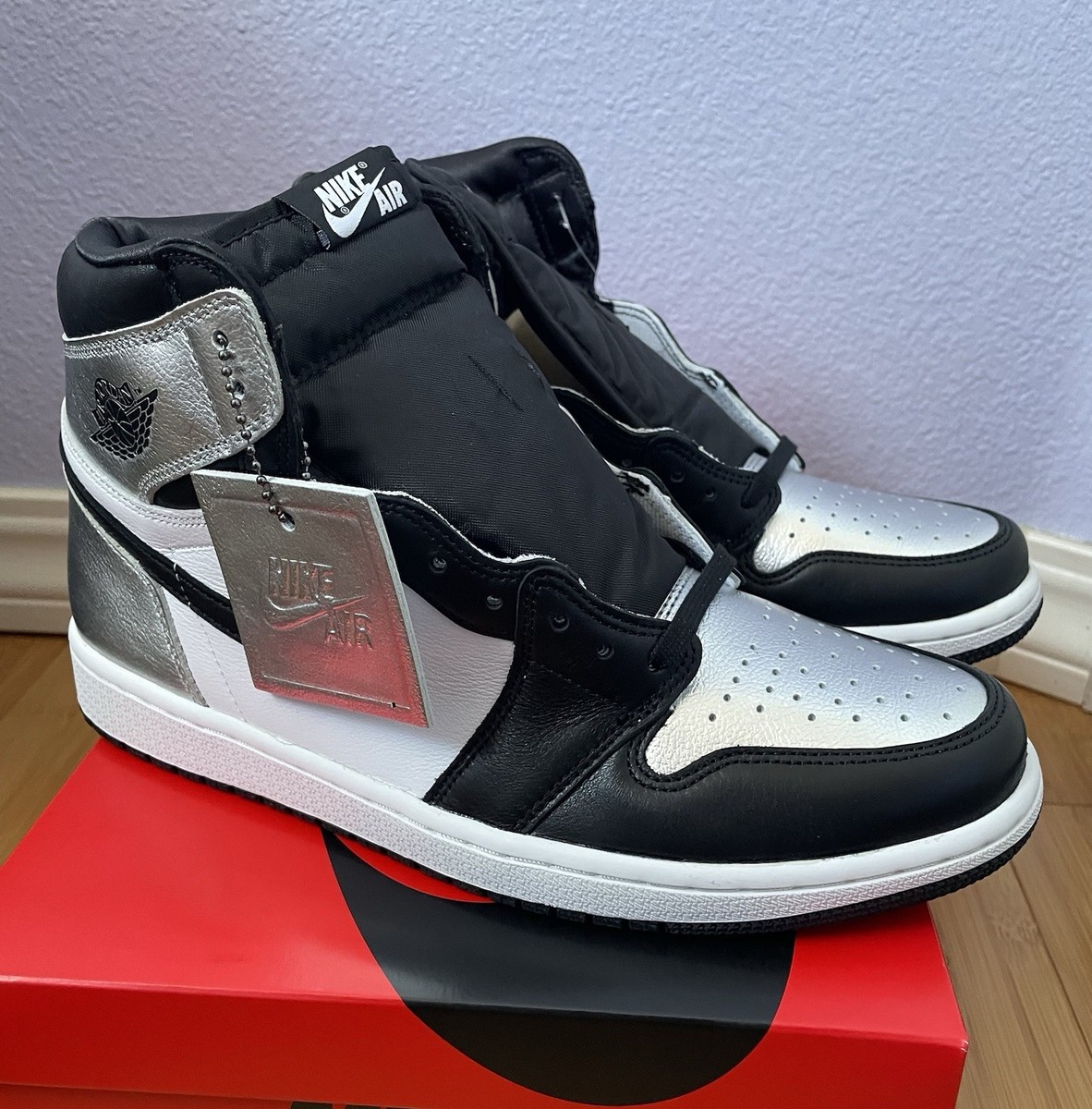 Buy Size 9.5 - Jordan 1 High OG Metallic Silver online | eBay