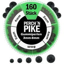 160 Stk. Gummiperlen Set, 3mm bis 8mm für Ka...