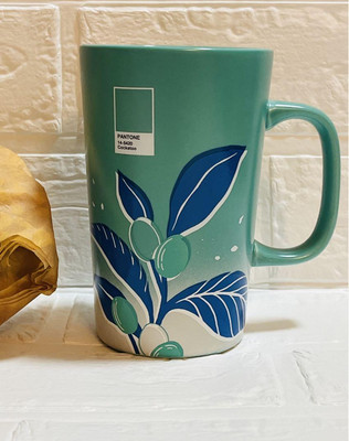 STARBUCKS CERAMIC GREEN PANTONE COFFEE TREE Mug Ceramic Australia Melbourne 12oz