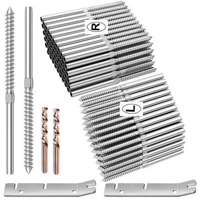 T316 Stainless Steel Right & Left Handed Thread Swage Lag Screws 120 Pack