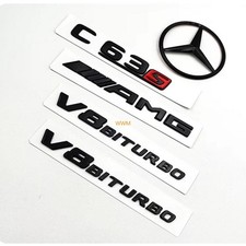 F&uuml;r Mercedes Benz C63S AMG W205 Schriftzug Embleme Aufkleber Logo Badge
