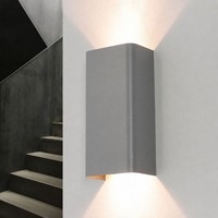 Wandlampe Wandleuchte Strahler Up Down Grau Flur Treppe Hotel GU10 Innen