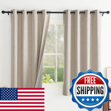 PONY DANCE 100 Black Out Curtains 72 Inches Long for Living Room 2 Panel Set, B
