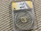 1945 ANACS MS-65 MERCURY DIME 90% fine silver