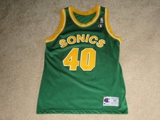 Good Shape! Shawn Kemp Vintage Champion Jersey 1990s SEA Sonics Size 40 Medium M