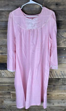 Vtg Dixie Belle Womens Sz L Pink Night Gown Hook  Loop Shoulder Fasteners