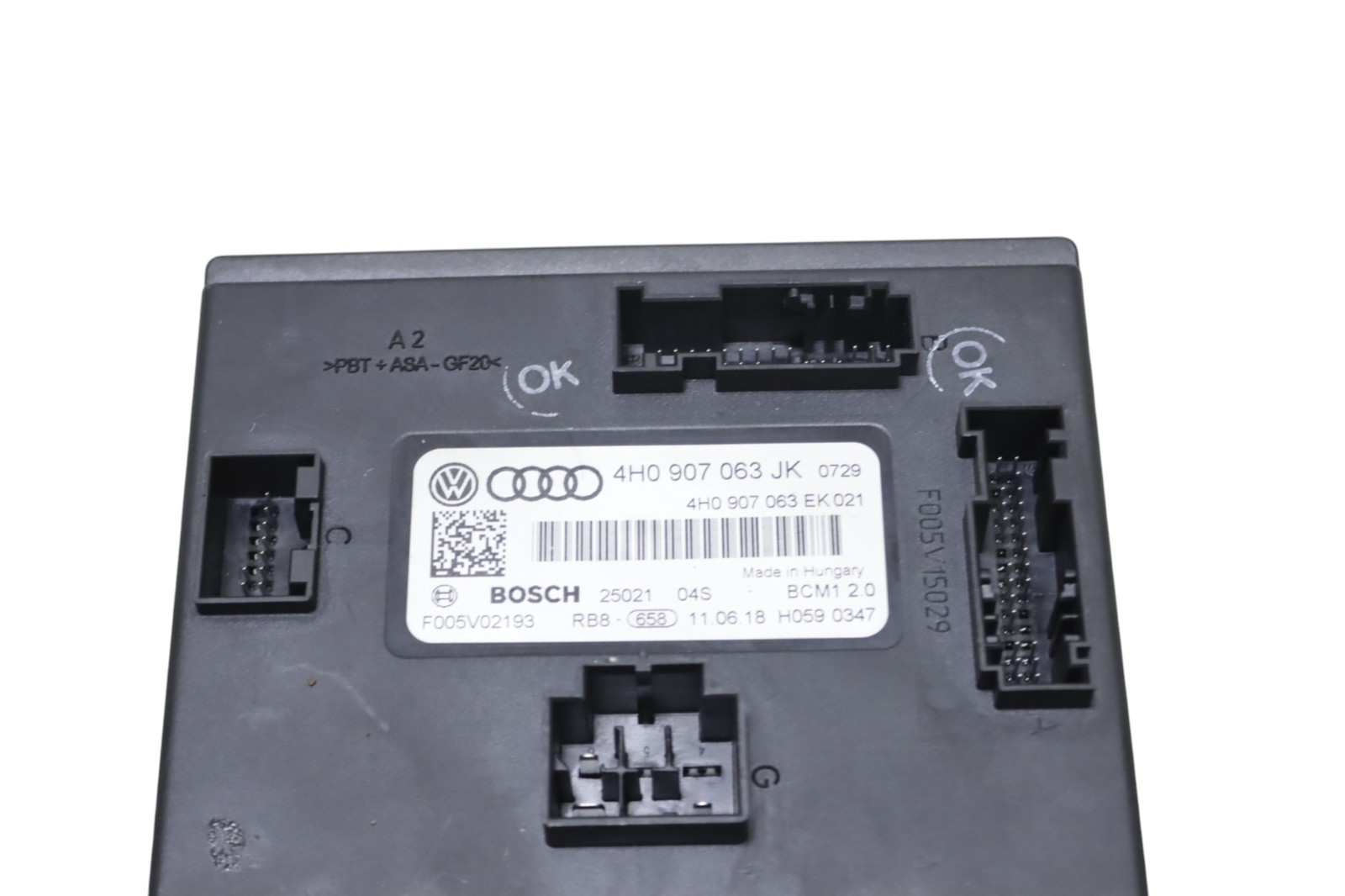 Audi R8 V10 4S Spyder Body BCM Control Module Unit 4H0907063JK 2017 - 2023 OEM