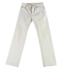 Vintage Levis 501 Jeans Mens 32x34 White Straight Leg Made in USA 90s 501-0651