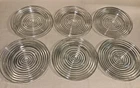Vintage Set of 6 Anchor Hocking Clear Glass Manhattan 6" Ribbed Dessert Plates