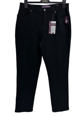 Gloria Vanderbilt Amanda Jeans Womens Size 4 Average Black Supreme Stretch