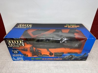 Elite Force 2002 AH-64 Apache Helicopter 1:18 Scale NEW MISB Blue Box Toys