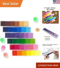 Easily Washable 36-Color Kids Ink Pad - Ideal for Fun Craft Projects