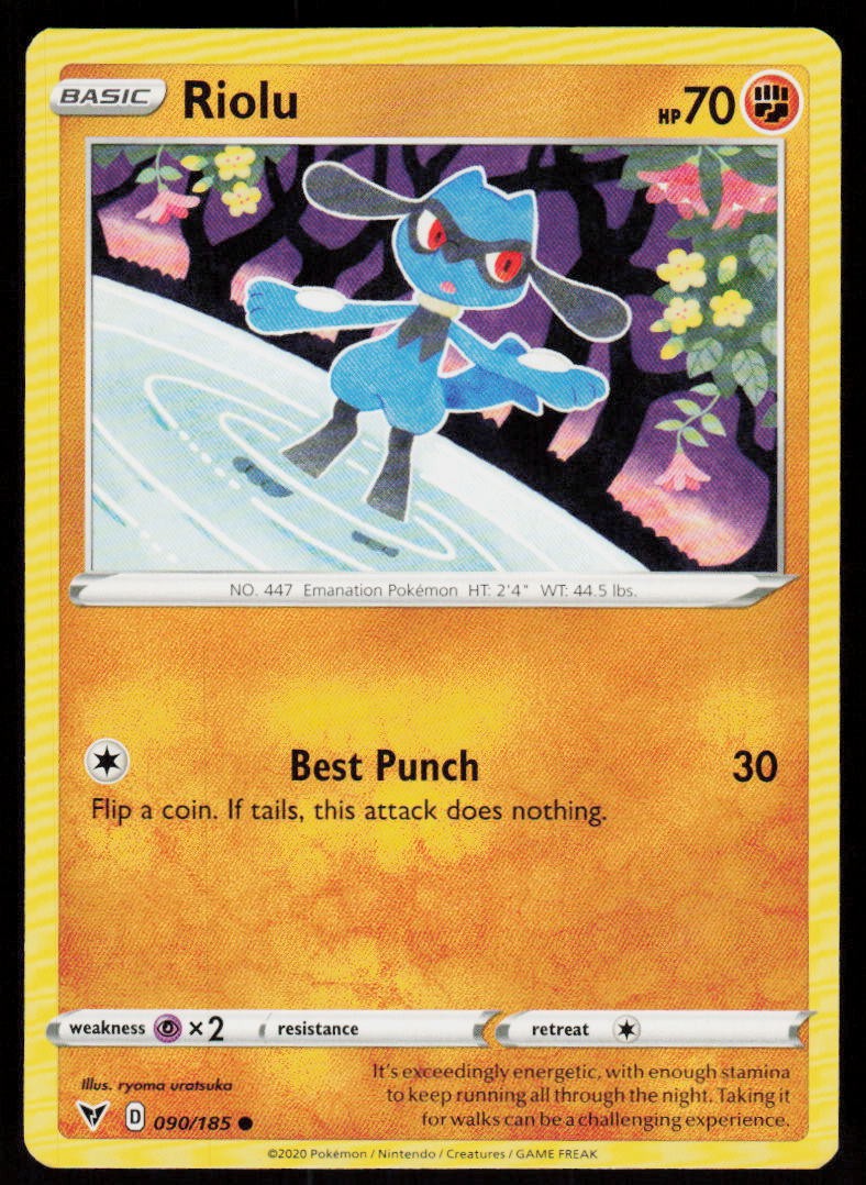 Riolu 090/185 Common Vivid Voltage Pokemon Near Mint